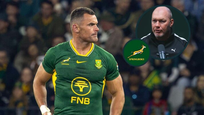 Springboks centre Jesse Kriel and an inset of Schalk Burger