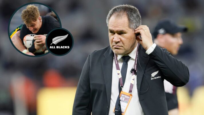 All Blacks head coach Dave Rennie and lock Fabian Holland (inset).