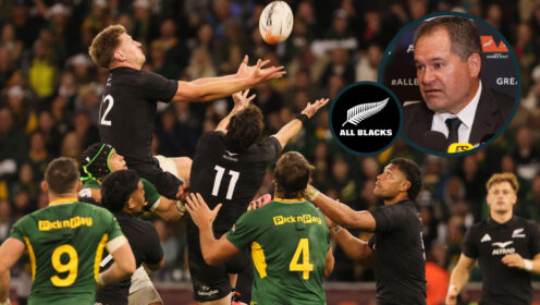 Jordie Barrett and Dave Rennie photo