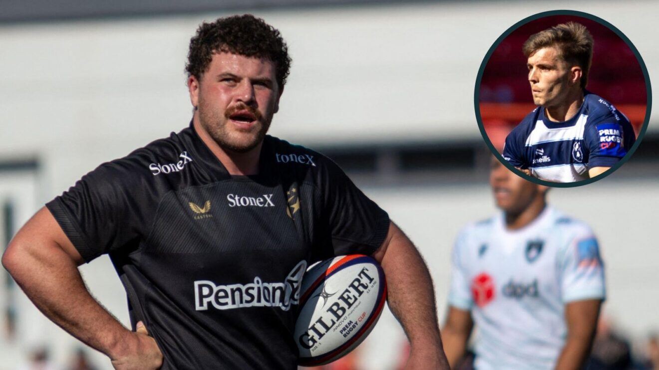 A two layered image of Alfie Barbeary (left) and Harry Randall (right)
