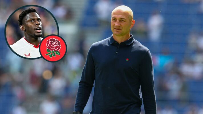 A two layered image of Steve Borthwick and Maro Itoje