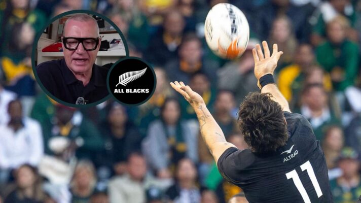 Leroy Carter in action against the Springboks and All Blacks legend Sir John Kirwan (inset).