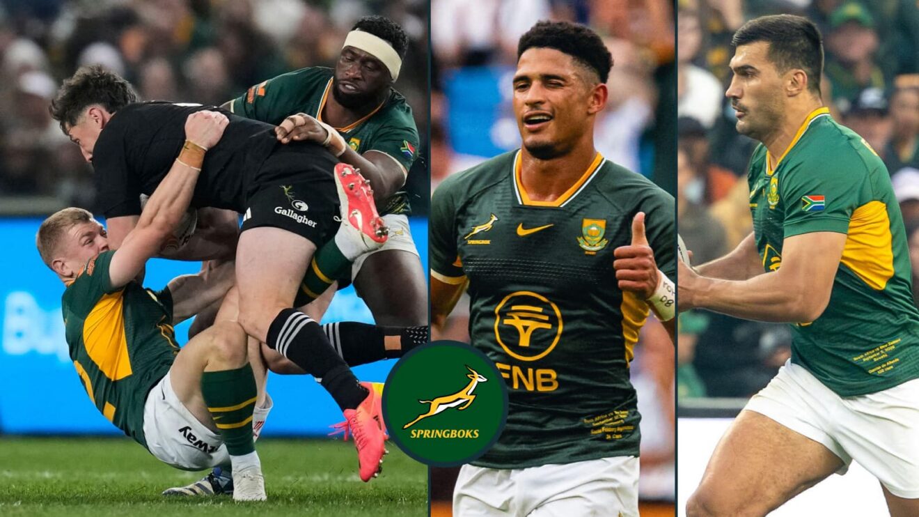 three layer image of Springboks rugby