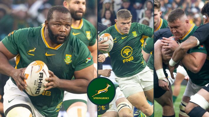 three layer image of Springboks rugby