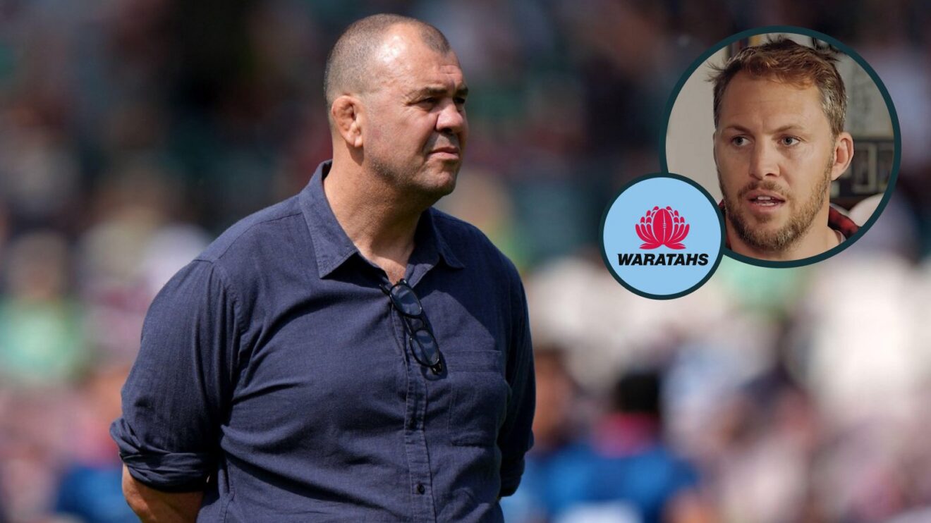 Michael Cheika and Stephen Hoiles photo