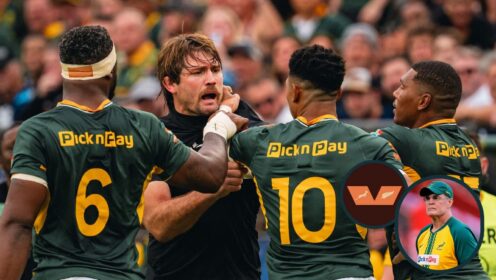 two layer image of Springboks rugby