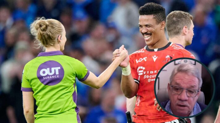 Hollie Davidson thanks Angelo Davids of Lions and an inset of Tappe Henning.