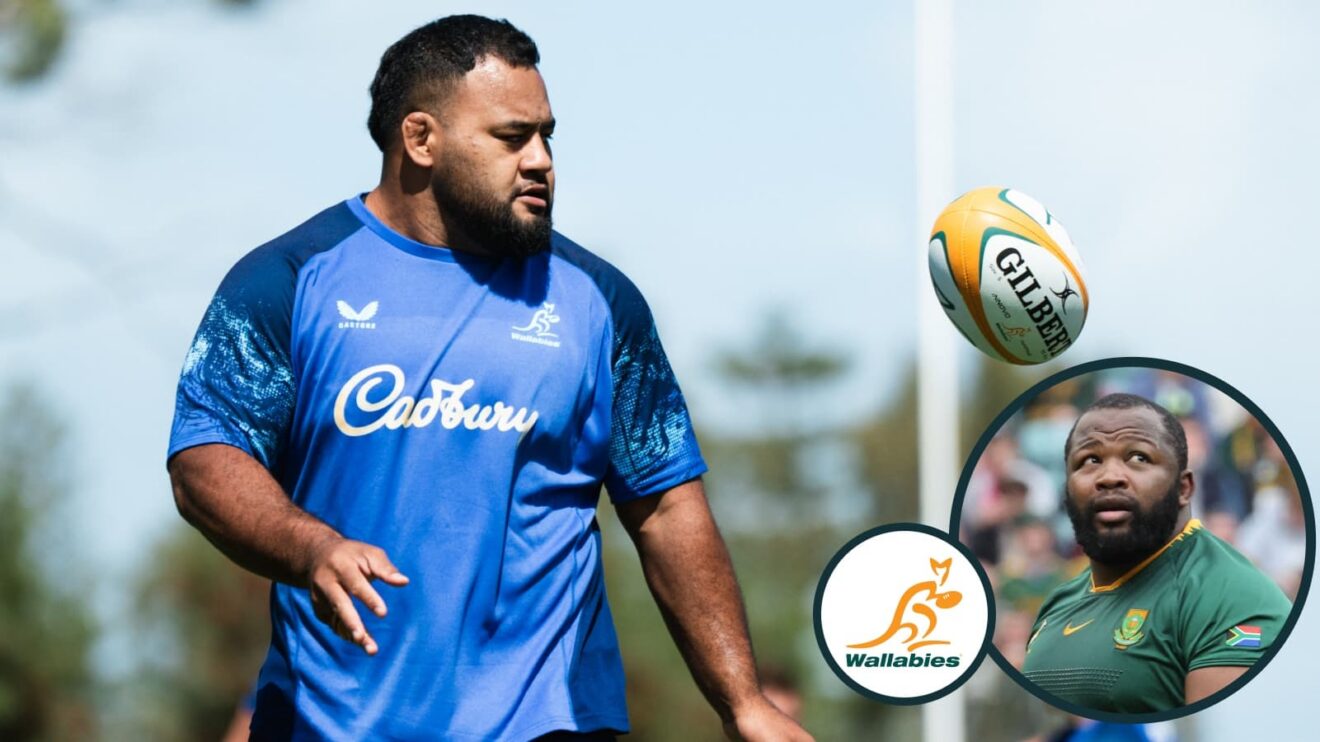 two layer image of Wallabies rugby