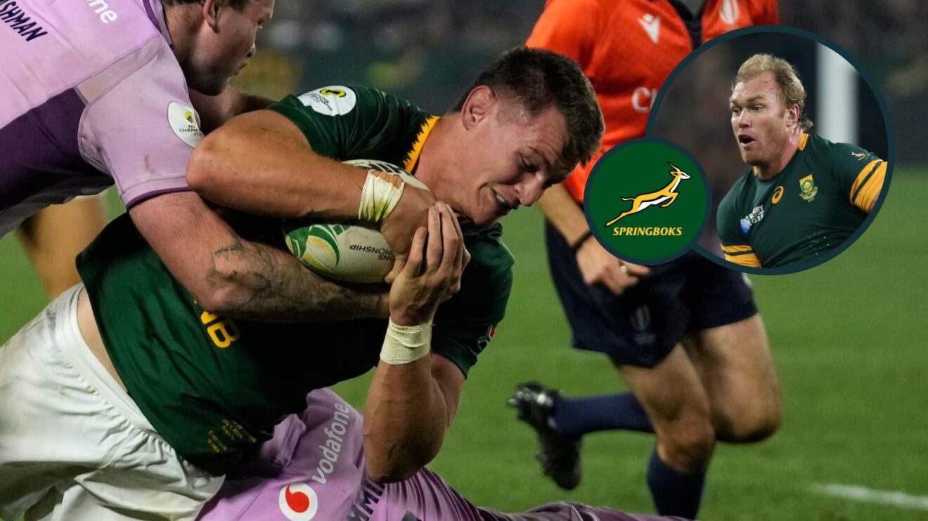 two layer image of Springbok rugby