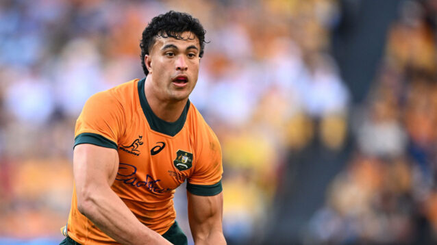 Joseph Suaalii in action for Australia.