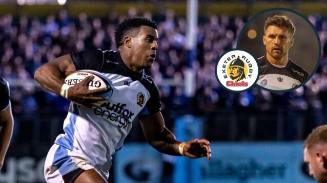 A two layered image of Immanuel Feyi-Waboso and Henry Slade
