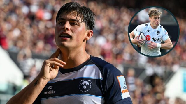 Bristol Bears wing Louis Rees-Zammit scored two tries.