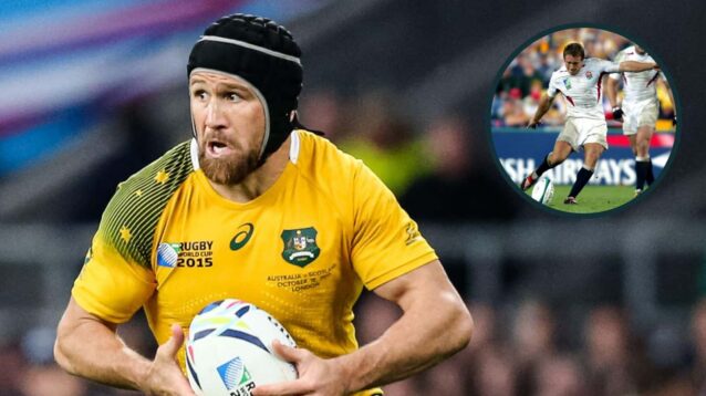 Wallabies legend Matt Giteau with an inset of Jonny Wilkinson.