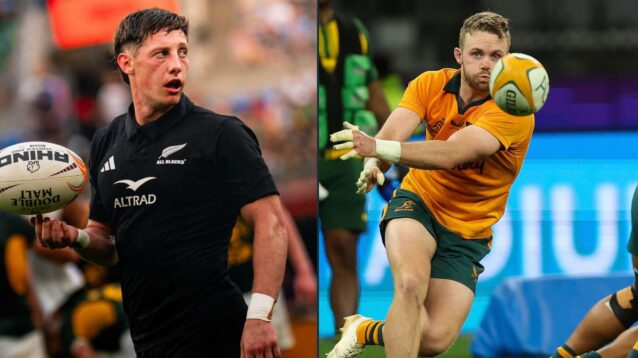 Cam Roigard and Ryan Lonergan face off at Eden Park.