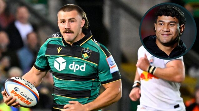 A two layered image of Ollie Sleightholme (left) and Kepu Tuipulotu (right)