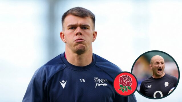 two layer image of England rugby