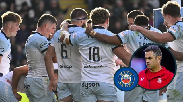 Bath players and Johann van Graan image