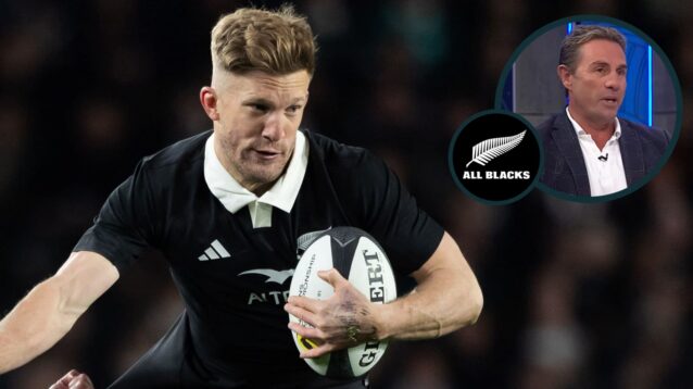All Blacks playmaker Damian McKenzie and former New Zealand scrum-half Justin Marshall (inset).