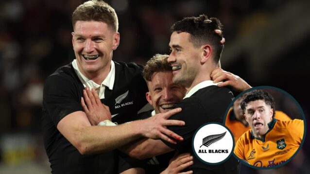 two layer image of Bledisloe Cup rugby