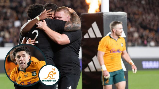 two layer image of Bledisloe Cup rugby