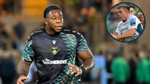 A two layered image of Emmanuel Iyogun and Jack Singleton