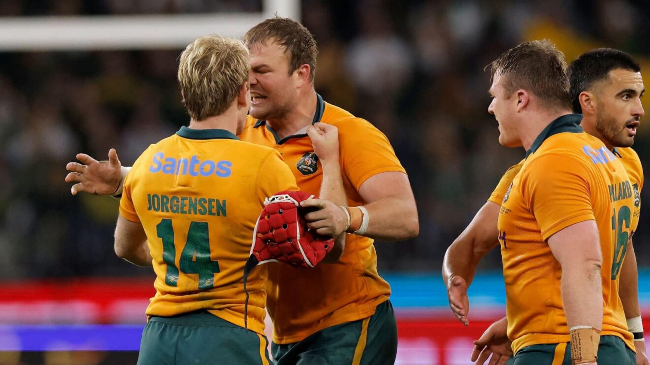 Wallabies number eight Henry Wilson.