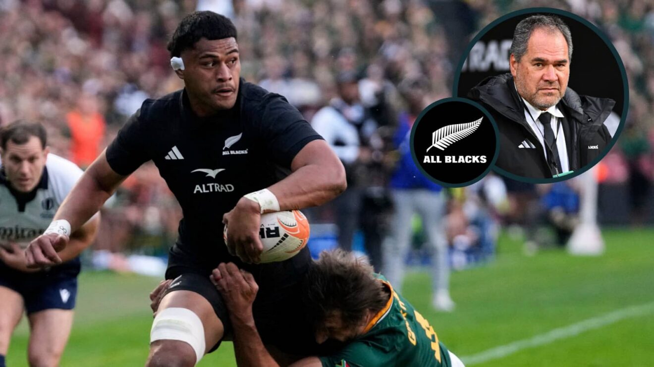 All Blacks forward Tupou Vaa'i and head coach Dave Rennie (inset).