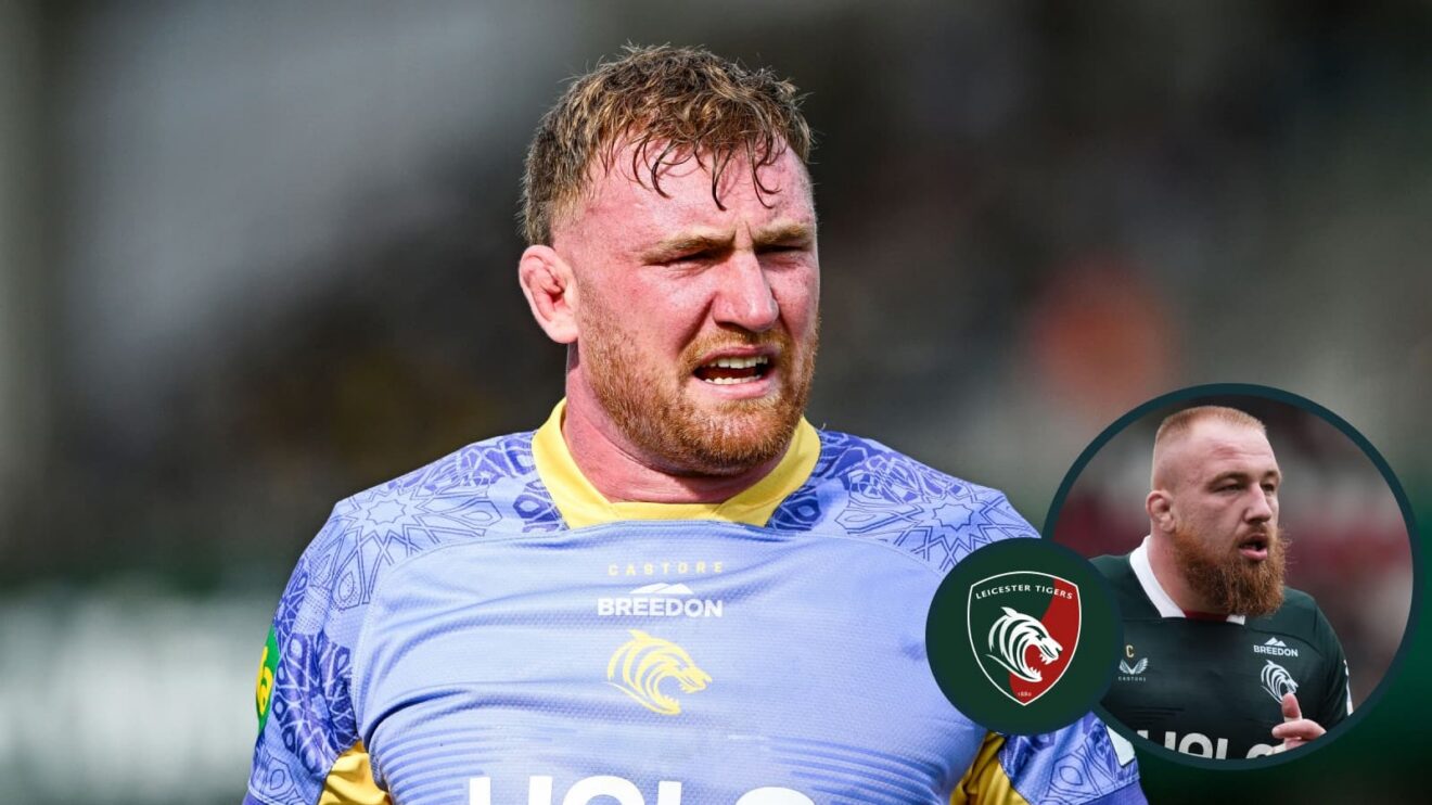 two layer image of Leicester rugby