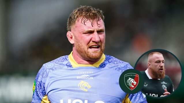 two layer image of Leicester rugby