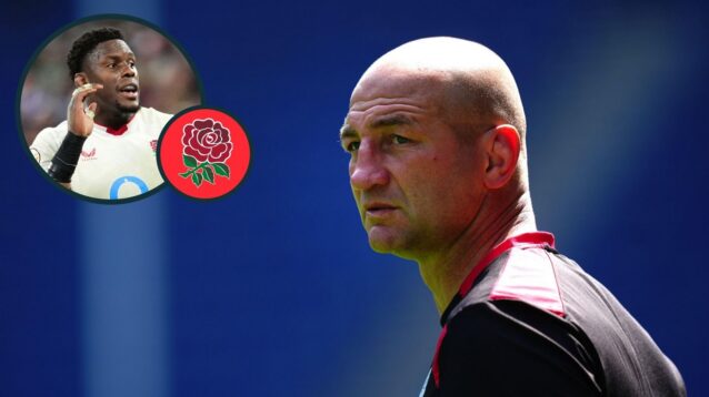 A two layered image of Steve Borthwick and Maro Itoje