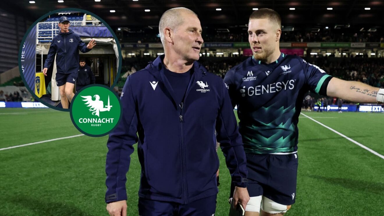 two layer image of Irish rugby